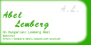 abel lemberg business card
